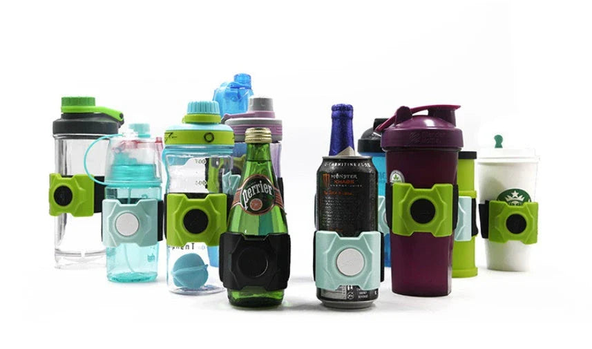 Premium magnetic water bottle holder made of durable silicone, compatible with a wide range of bottle sizes up to 400mL.