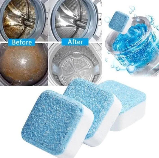 Washing machine cleaner tablets for deep cleaning and odour removal