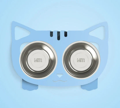 Stainless steel anti-spill pet feeding bowl in various colors