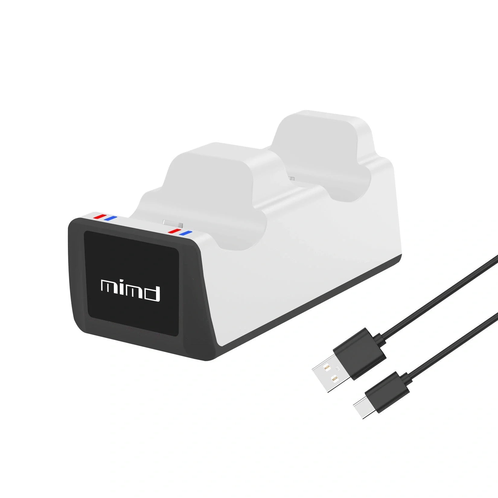 PS5 Wireless Controller Dual Charge Dock in black and white