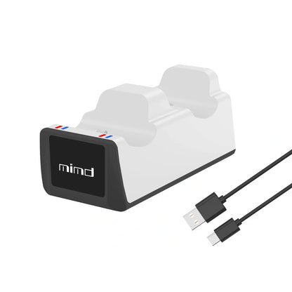PS5 Wireless Controller Dual Charge Dock in black and white