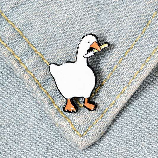 Big Goose Brooch inspired by Untitled Goose Game, perfect for fans and fashion enthusiasts