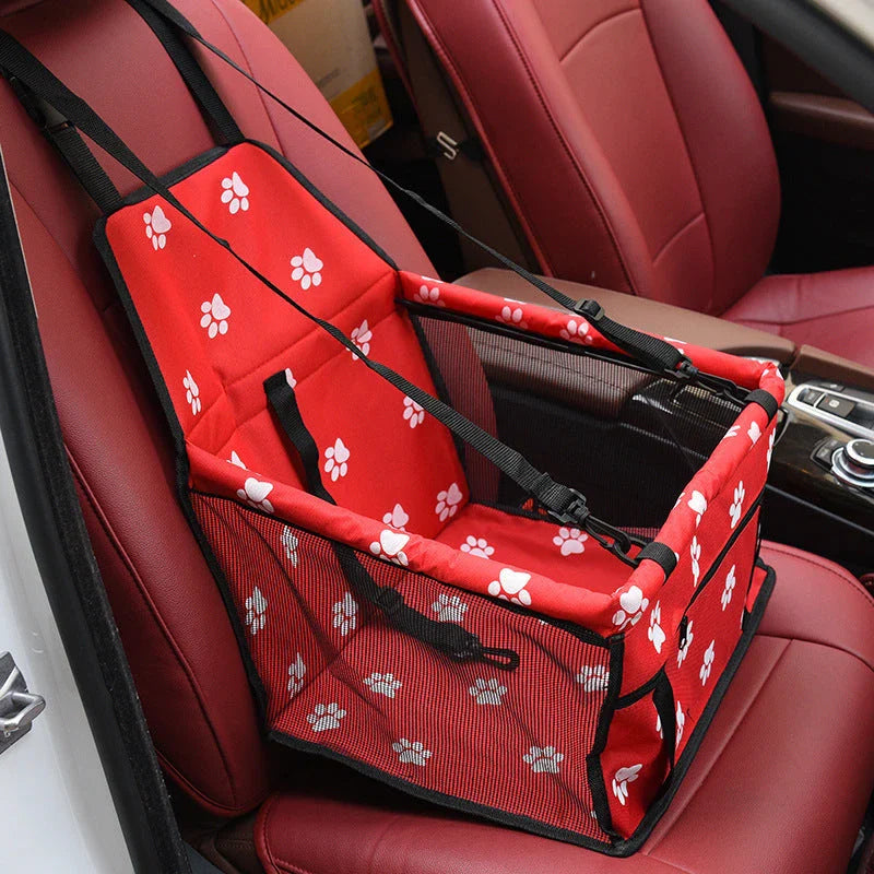 Robust pet car seat cover with double-layer protection, made of high-quality polyester and Oxford cloth for durability and comfort