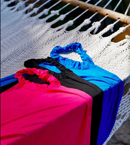 Plus-size backless one-piece swimsuit in black, pink, or blue