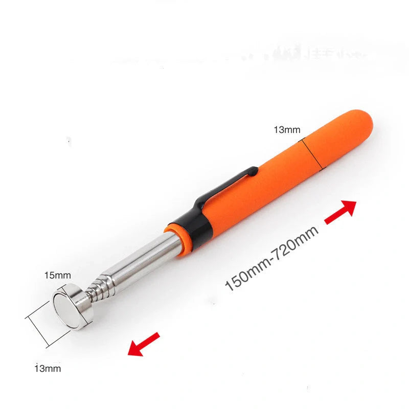 LED Magnetic Pick Up Tool with telescopic extension and LED light for retrieving small metal objects