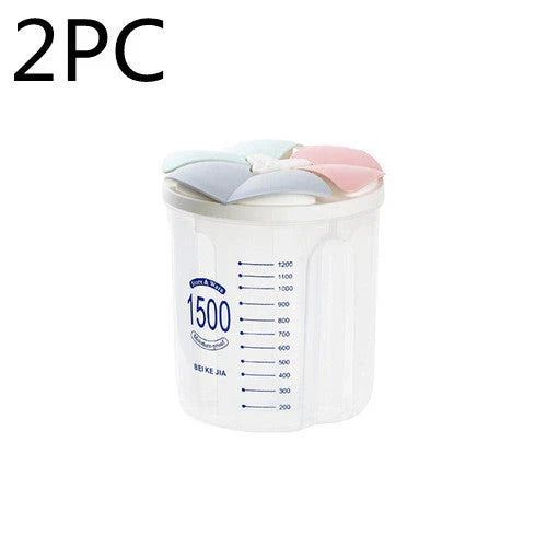Premium food storage containers with airtight lids, designed to keep cereals, grains, and other dry goods fresh and organised