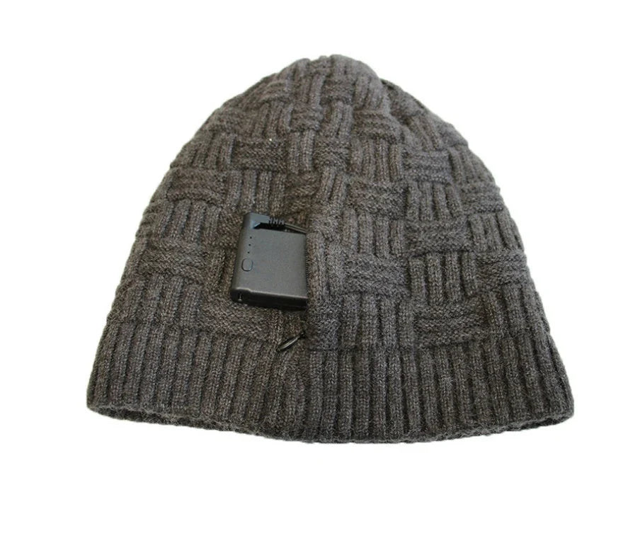 Premium Heated Unisex Fleece Hat with adjustable temperature control and USB rechargeability