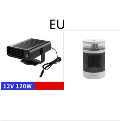 Universal Car Defrost Heater and Cooling Fan with 360-degree rotation for 12V and 24V vehicles
