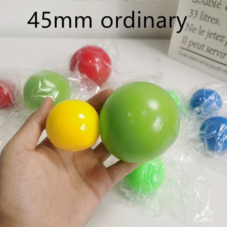 Premium Luminous Sticky Stress Relief Balls in various colors and sizes, with a glow-in-the-dark feature for a captivating and soothing relaxation experience.