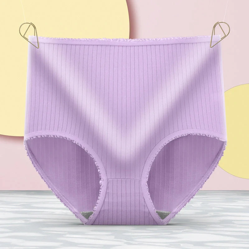 High waisted tummy control panties in milk silk for a smooth silhouette