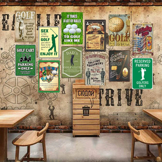 Retro American style tin painting wall decoration 30x20cm