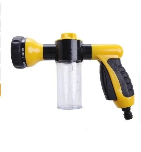 A premium high-pressure automotive foam sprayer with adjustable 8-in-1 spray settings for efficient car washing, garden maintenance, and household cleaning