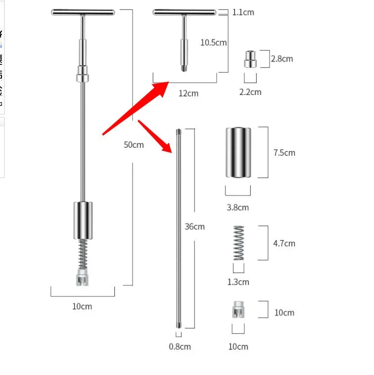 Premium car dent removal kit with slide hammer tool, suction cups, and other accessories for DIY dent repair
