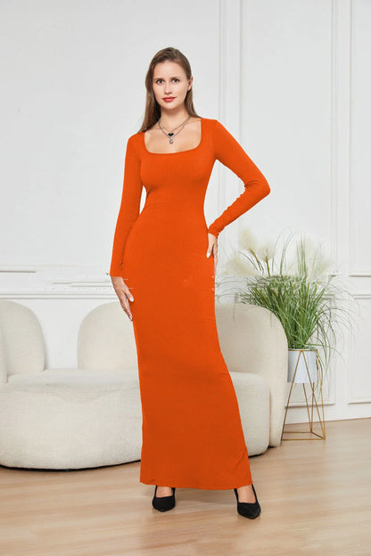 Double-layer slimming dress in black, featuring waist support and hip lifting design, perfect for any occasion.