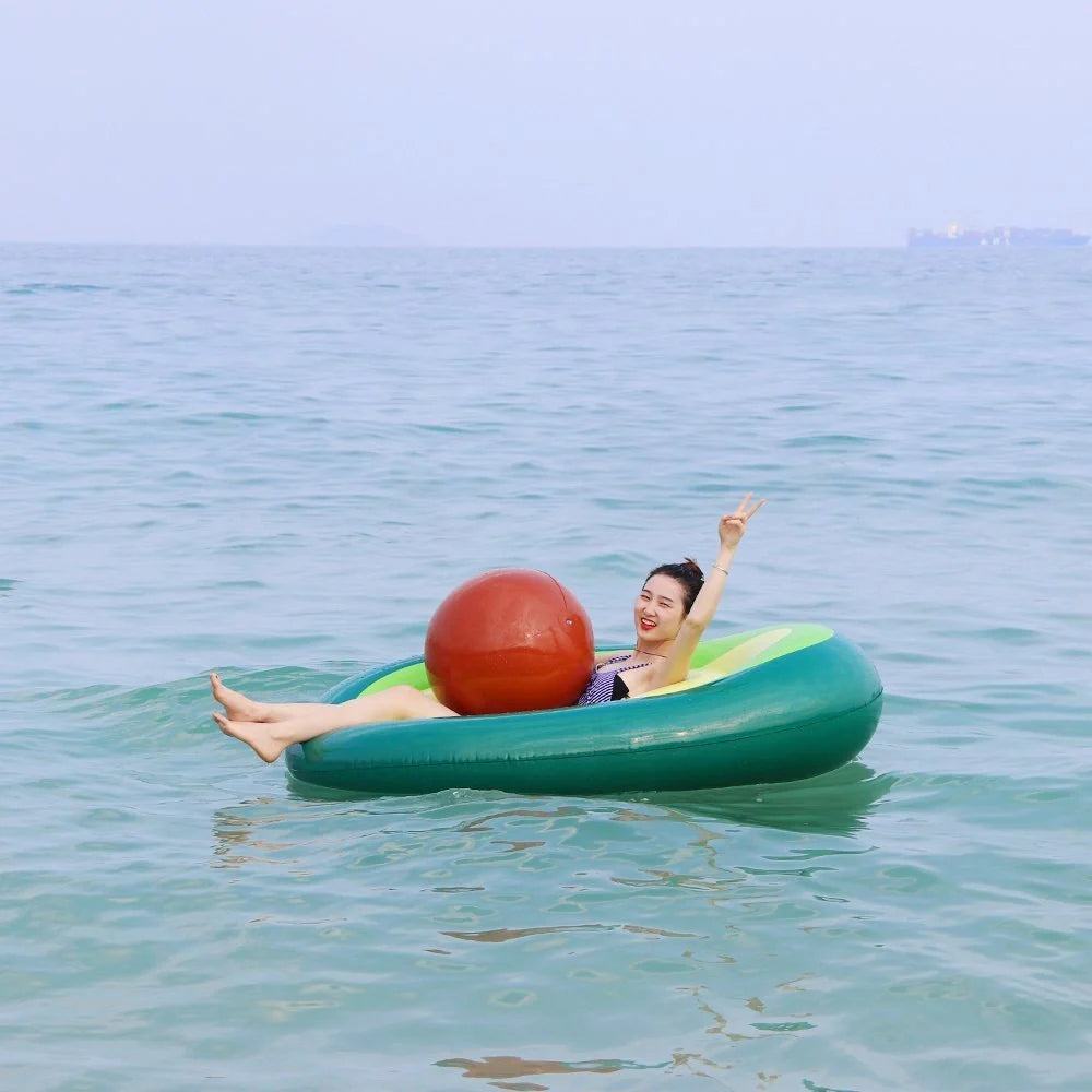 Inflatable Giant Avocado Pool Float for swimming and party fun