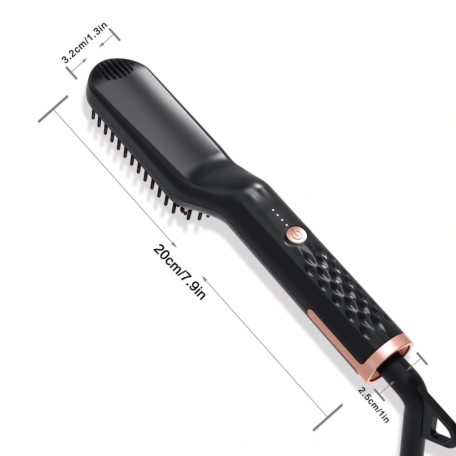 Electric straightening hair comb with ceramic coating and dual temperature settings