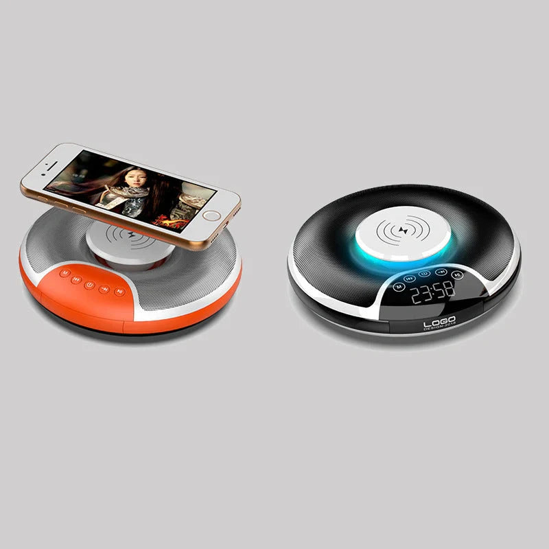 UFO Creative Smart Bluetooth Speaker with Wireless Charging in Gold and Black