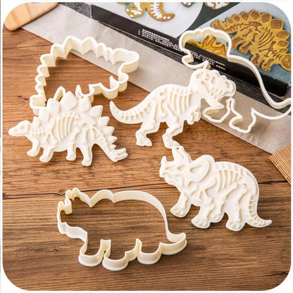 Dinosaur Biscuit Mould - A Charming Food-Safe Baking Tool for Creating Unique Dinosaur-Shaped Treats