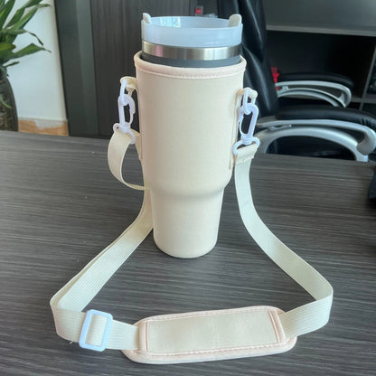 Handle mug ice cream cup cover in black, pink, or apricot