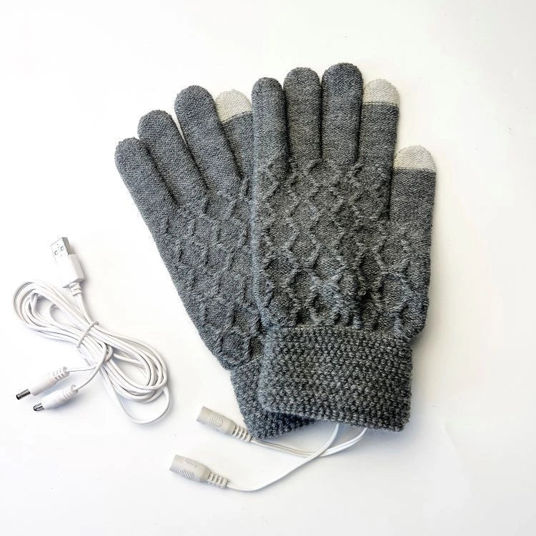 USB 5V heated gloves in various colors for winter sports and outdoor activities