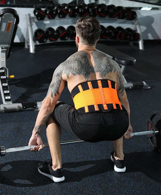 Breathable waist belt for squat support and posture correction in multiple colours