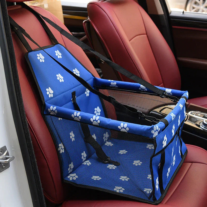 Robust pet car seat cover with double-layer protection, made of high-quality polyester and Oxford cloth for durability and comfort