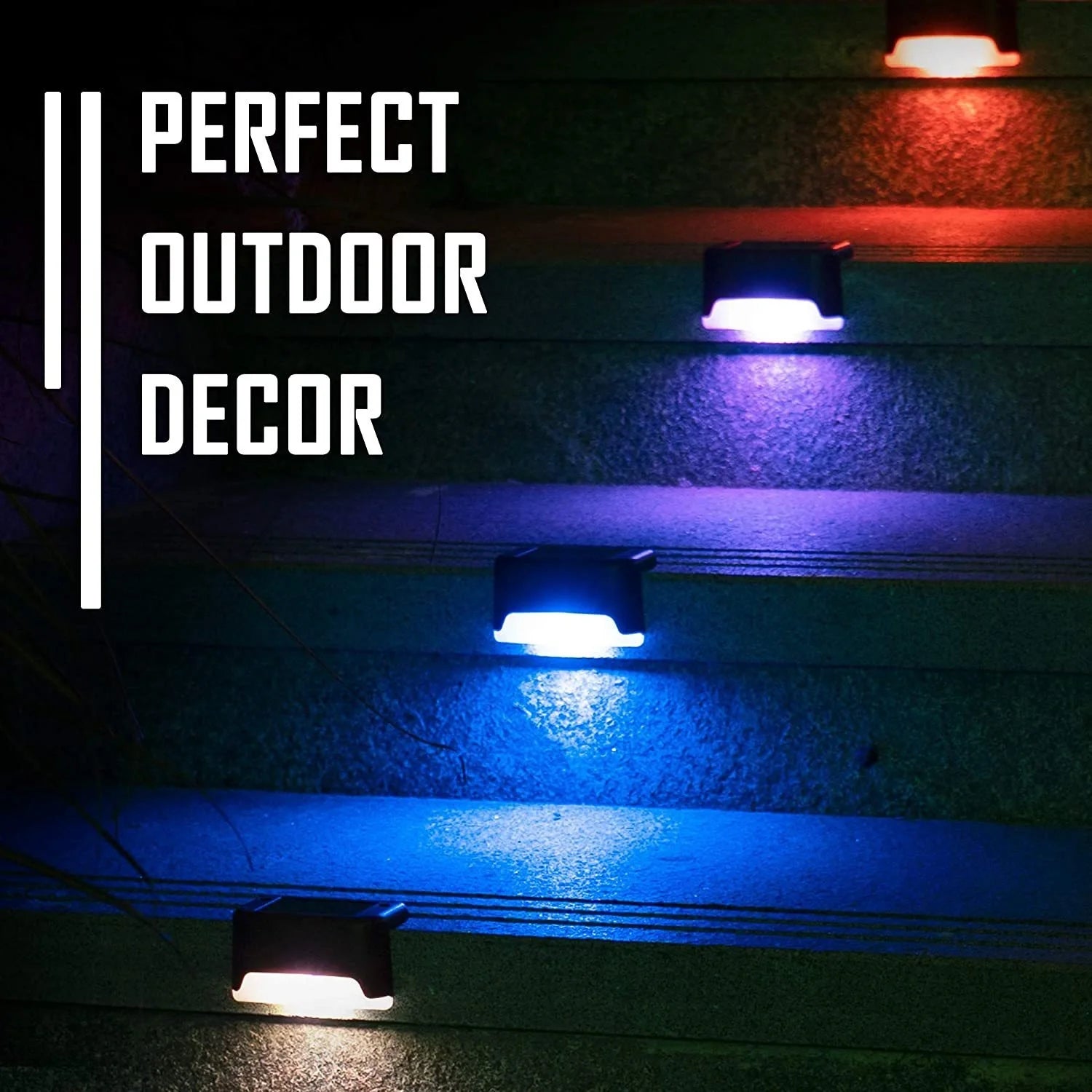 Solar Step Light Outdoor Garden LED Guide Light with waterproof design
