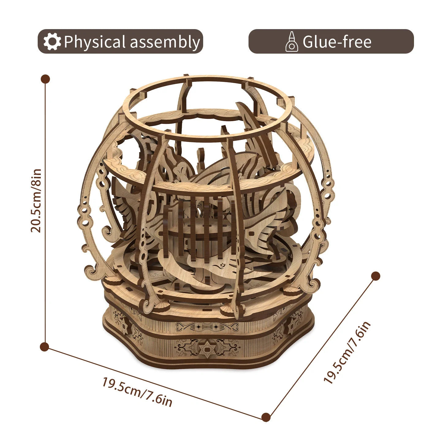 Fashion Simple Oak Oasis Shape Puzzle Toys - Educational wooden puzzle for children