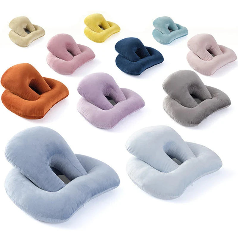 Plush U-Shaped Neck Pillow with Adjustable Support for Neck and Shoulder Comfort