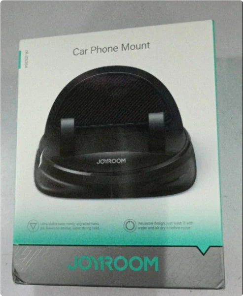 Secure Car Phone Mount with Reusable Silicone Pad for Dashboard, Adjustable 360-degree Rotation, Magnetic Charging Cable