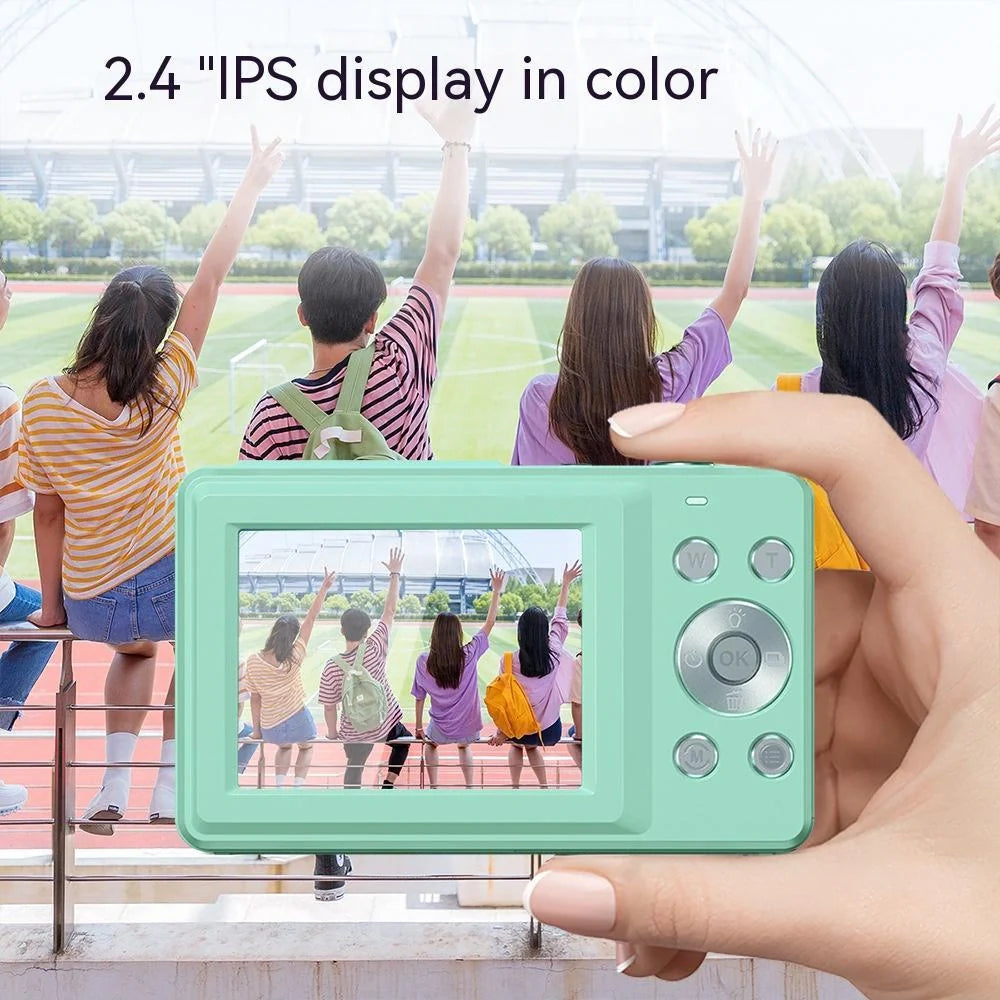 Kids' HD mini digital camera for capturing high-quality photos and videos