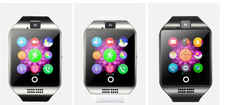 Bluetooth smart watch for men with touch screen and camera in various colors