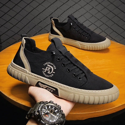 Men's breathable canvas casual shoes in various colors