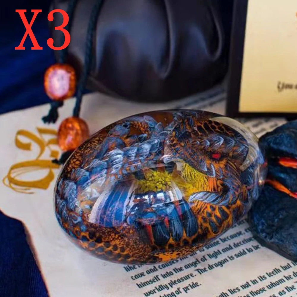 Lava Dragon Egg Desktop Decoration Dinosaur Egg Resin Crafts in various colours