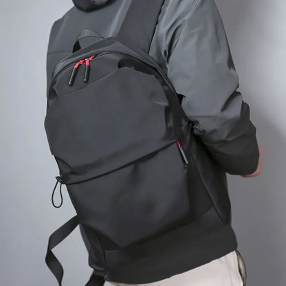Stylish nylon backpack with multiple compartments for everyday use