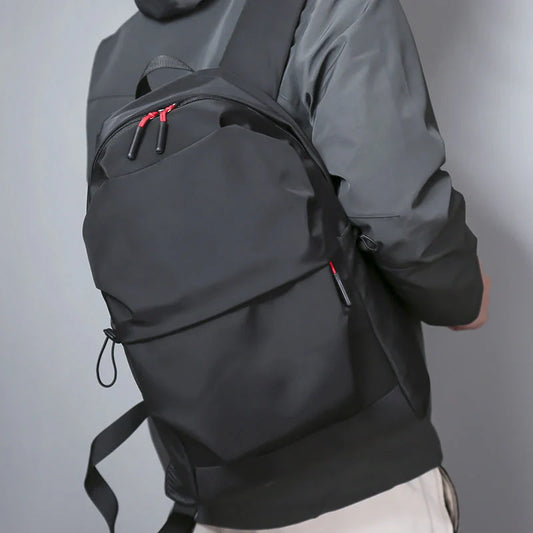 Stylish nylon backpack with multiple compartments for everyday use