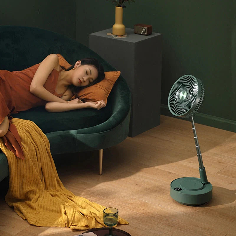Storage Floor Electric Fan with remote control and humidification feature