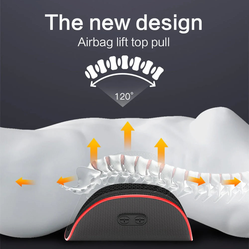 Electric Lumbar Traction Device with adjustable settings for heat and massage