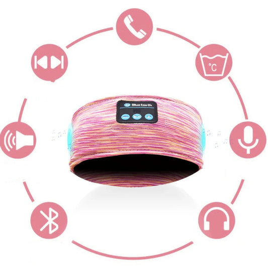 Wireless music headband with Bluetooth, hands-free calling, and voice control features