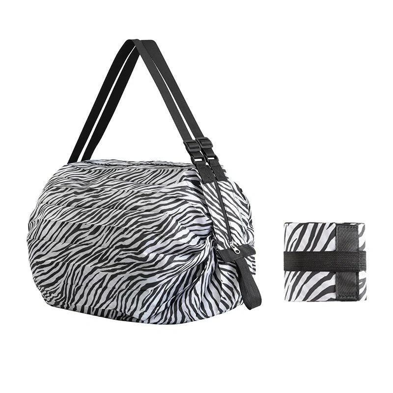 Large capacity foldable nylon shopping bag in various colors