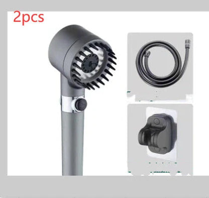 Premium 3-mode high-pressure shower head with detachable filter, made of durable ABS material for a relaxing and refreshing shower experience.