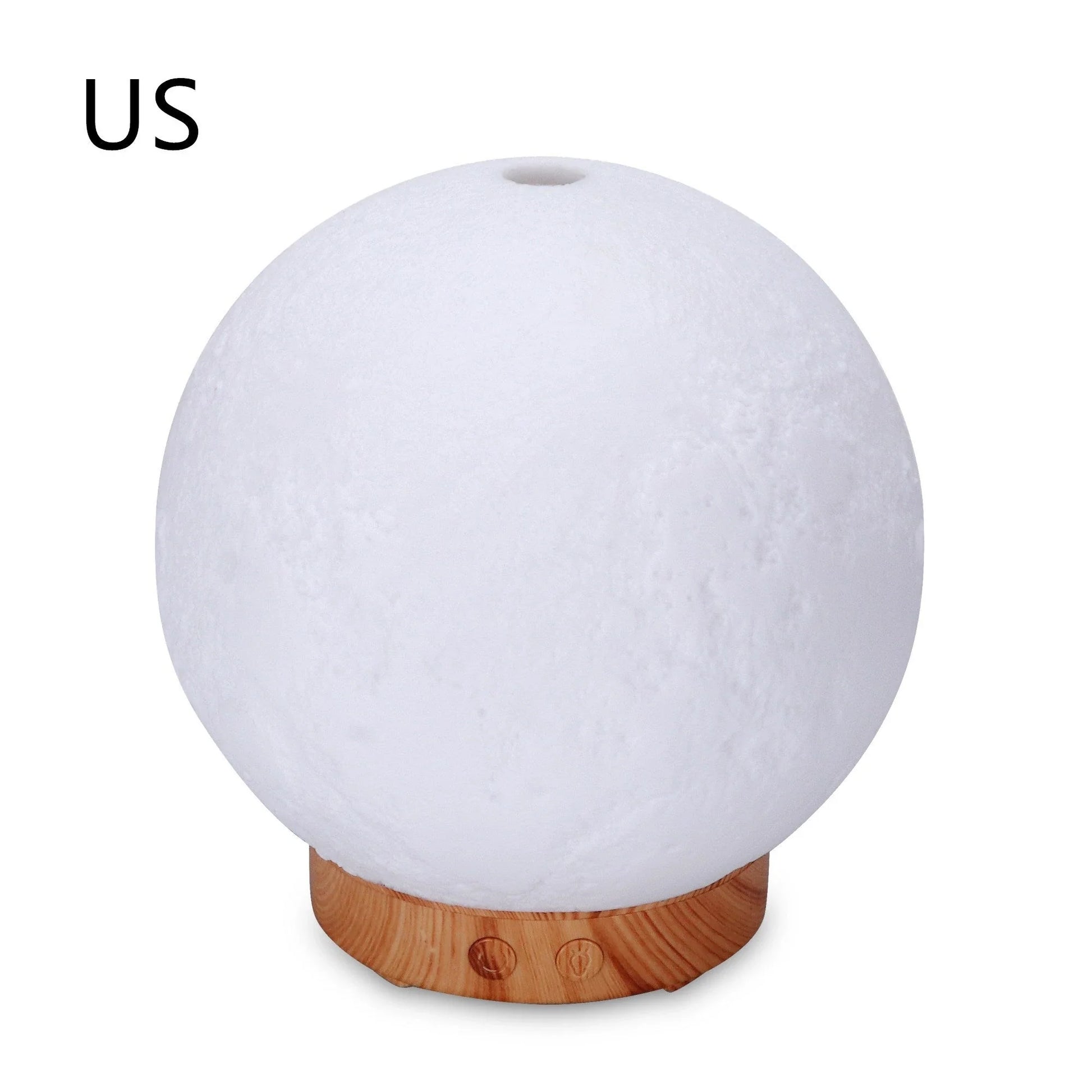 Soothing ultrasonic humidifier and aroma diffuser with wood grain and neutral color options