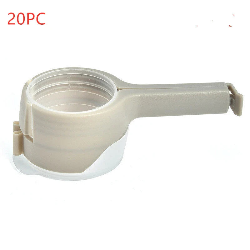 Premium food preservation clip with airtight seal and wide pouring spout to keep snacks fresh