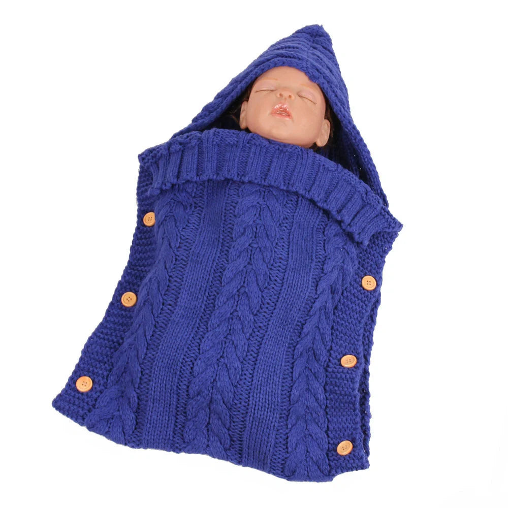 Newborn knit sleeping bag in various colours, size 70x35cm, made from soft acrylic