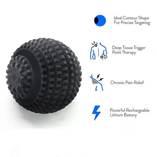 Premium vibrating massage ball with 4 adjustable vibration modes for muscle relaxation and recovery