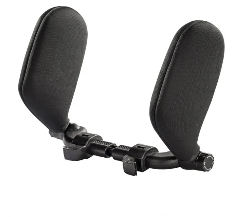 Adjustable car seat headrest pillow with memory foam for neck support during travel