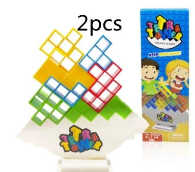 Balance Stacking Board Games for kids and adults, educational toy with plastic blocks