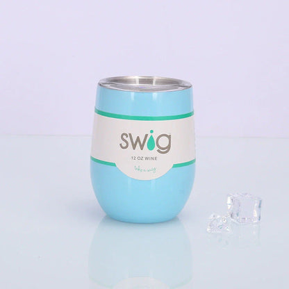 Premium Stainless Steel Insulated Wine Tumbler in Various Vibrant Colors - 12 oz Capacity, Vacuum Sealed Design
