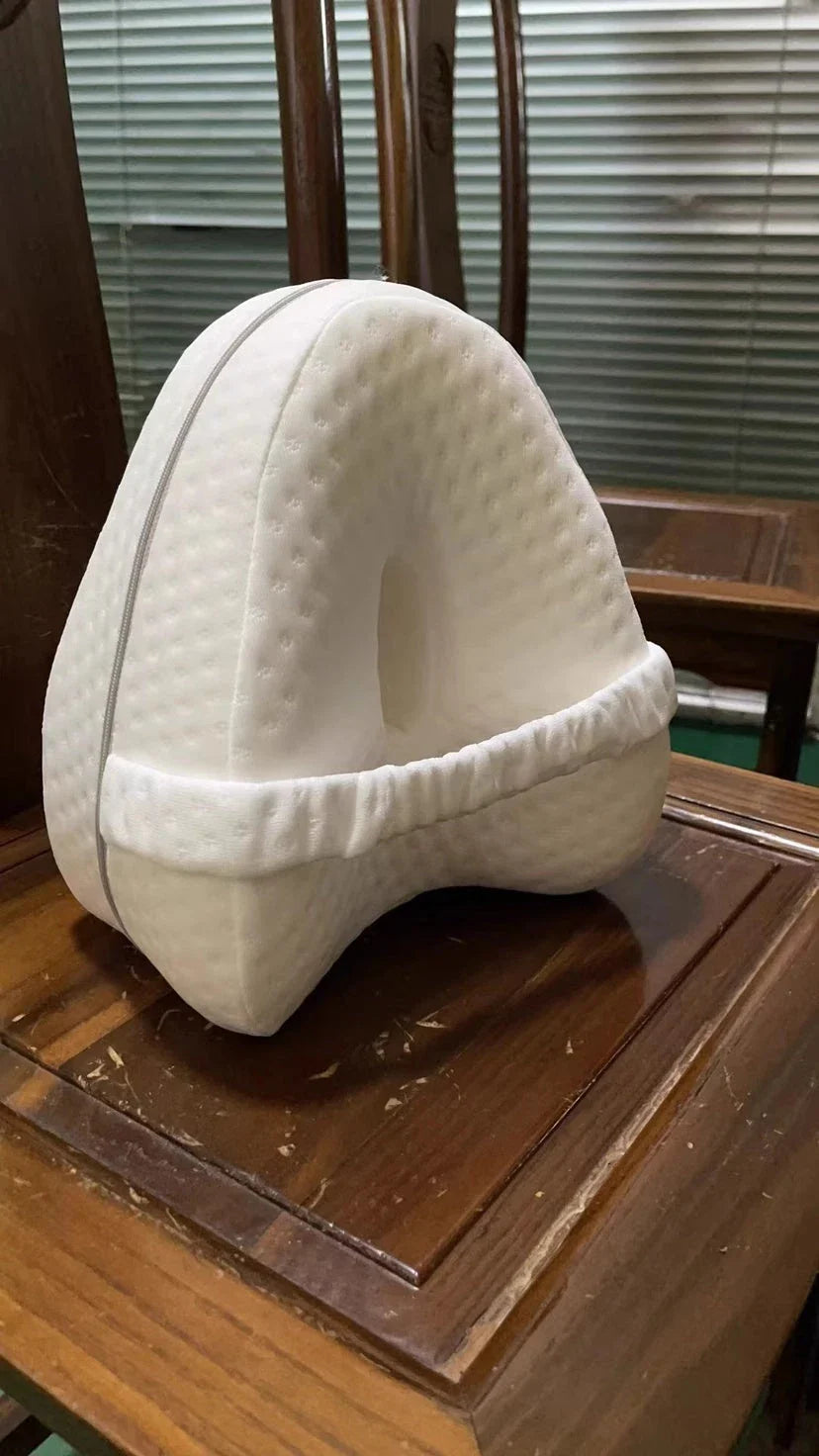 Ergonomic apple-shaped memory foam pillow with breathable design and adjustable thickness for personalized comfort and support