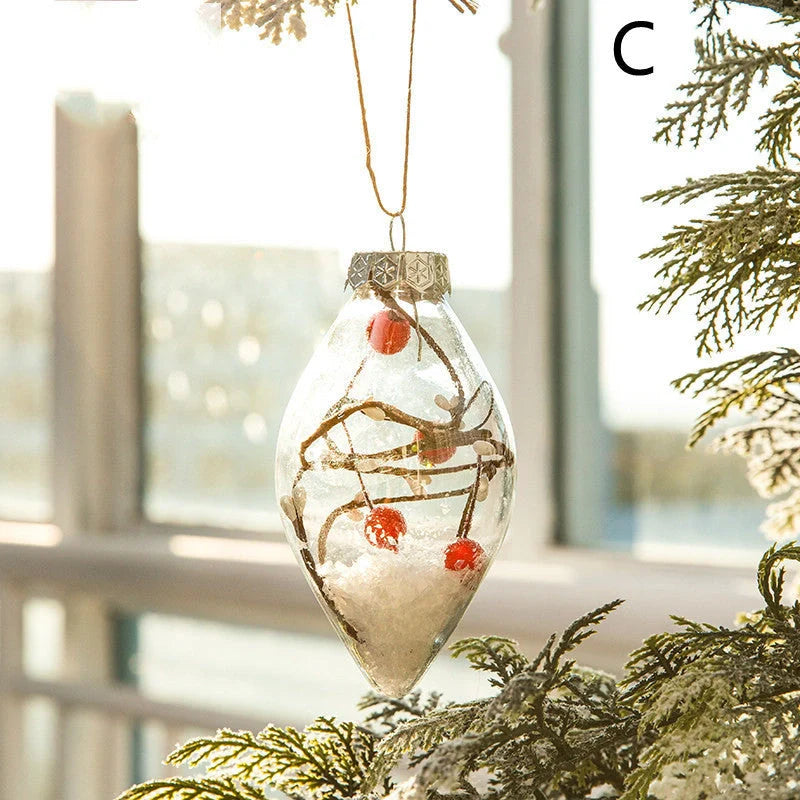 Gold powder bright painted mixed plastic Christmas tree ornaments in various styles and sizes